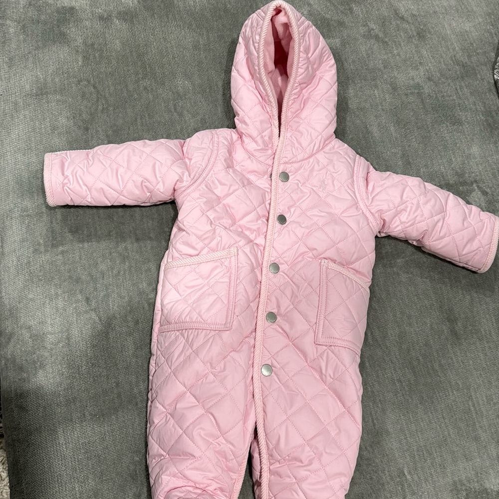 Ralph Lauren baby pink snowsuit